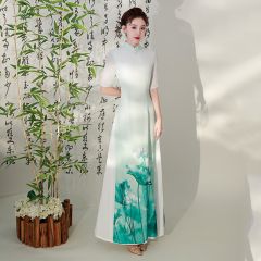 Oriental Qipao Cheongsam Chinese Dress -NZNRFTF7U