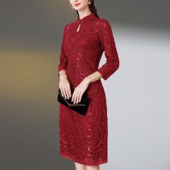 Oriental Qipao Cheongsam Chinese Dress -OBXMLU2DV-5