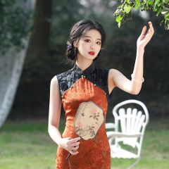 Oriental Qipao Cheongsam Chinese Dress -OQBZ8U53S