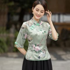 Oriental Chinese Shirt Blouse Costume -Q454YOMKW
