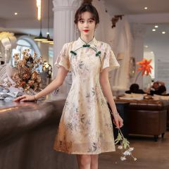 Oriental Qipao Cheongsam Chinese Dress -QH1DCNR7V
