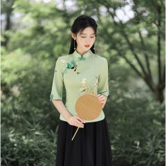 Oriental Chinese Shirt Blouse Costume -R75DPFG1G
