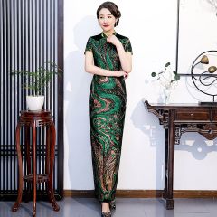 Oriental Qipao Cheongsam Chinese Dress -RVDXTB3PW