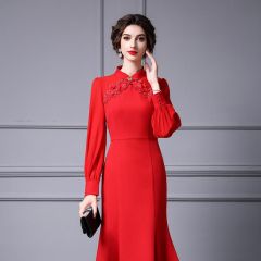 Oriental Qipao Cheongsam Chinese Dress -U1SID8P1Q