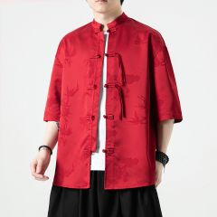 Chinese Shirt Blouse Kung Fu Costume -VG6OS24PU-2