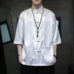 Chinese Shirt Blouse Kung Fu Costume -VGW3AWYSQ-1