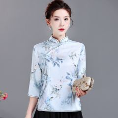 Oriental Chinese Shirt Blouse Costume -W516KEJNN-2