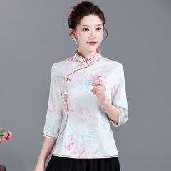Oriental Chinese Shirt Blouse Costume -W516KEJNN-6