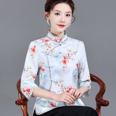 Oriental Chinese Shirt Blouse Costume -W516KEJNN-8
