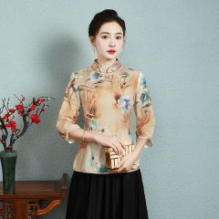 Oriental Chinese Shirt Blouse Costume -W536VTJ7N-1