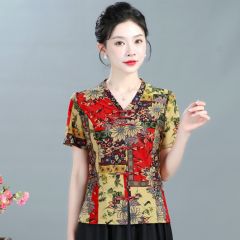 Oriental Chinese Shirt Blouse Costume -W5R01OV0V-1