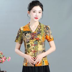 Oriental Chinese Shirt Blouse Costume -W5R01OV0V-3