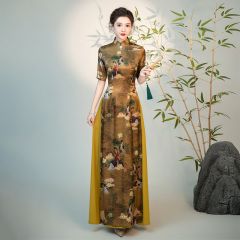 Oriental Qipao Cheongsam Chinese Dress -XLKVJWUXK