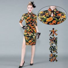 Oriental Qipao Cheongsam Chinese Dress -YMG2JNQZA-2