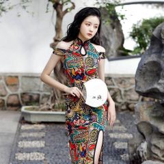 Oriental Qipao Cheongsam Chinese Dress -YZ7WPZY43-3