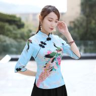 Oriental Chinese Shirt Blouse Costume -X1XZDHSF-1