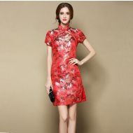 Amazing Brocade Short Qipao Chinese Dress Cheongsam