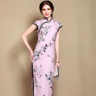 Attracting Floral Print Chinese Dress Qipao Cheongsam