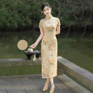Oriental Qipao Cheongsam Chinese Dress -33ZLESNFR