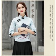 Oriental Chinese Shirt Blouse Costume -3E2EUCJEP-4