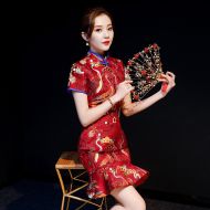 Oriental Qipao Cheongsam Chinese Dress -3EOTGWZHI