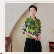 Oriental Chinese Shirt Blouse Costume -57UQ615WH-2