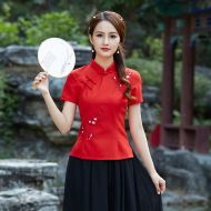 Oriental Chinese Shirt Blouse Costume -68K37OQLH-2