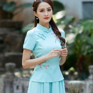 Oriental Chinese Shirt Blouse Costume -68K37OQLH-3