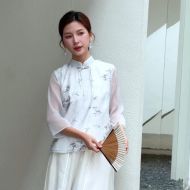 Oriental Chinese Shirt Blouse Costume -6AV6W5Z0N