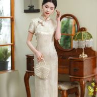 Oriental Qipao Cheongsam Chinese Dress -BMA6U5NGR-1