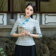 Oriental Chinese Shirt Blouse Costume -DP7WL3K4S-2