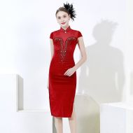 Oriental Qipao Cheongsam Chinese Dress -ER9NV5LCH-2