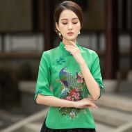 Oriental Chinese Shirt Blouse Costume -F4K0DHYJ7-2