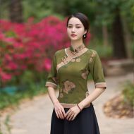 Oriental Chinese Shirt Blouse Costume -F50KREE7K-1