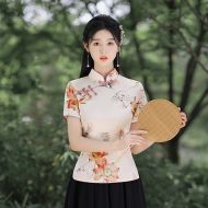 Oriental Chinese Shirt Blouse Costume -GKBSSQO3Z
