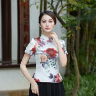 Oriental Chinese Shirt Blouse Costume -H95WNNCHV-1