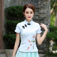 Oriental Chinese Shirt Blouse Costume -MJ849HVM1-3