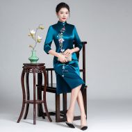 Oriental Qipao Cheongsam Chinese Dress -NO2IYKUQM-2