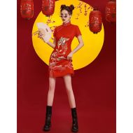 Oriental Qipao Cheongsam Chinese Dress -P1TGFZL7K