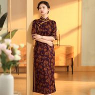 Oriental Qipao Cheongsam Chinese Dress -77D610GZ3V-1