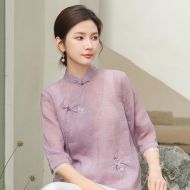Oriental Chinese Shirt Blouse Costume -QV00L9L5Q