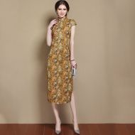 Pretty Floral Print Chinese Dress Qipao Cheongsam