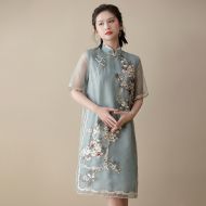 Oriental Qipao Cheongsam Chinese Dress -7SMPPX4A0A-1