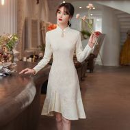Oriental Qipao Cheongsam Chinese Dress -TOK7EBAE3-1