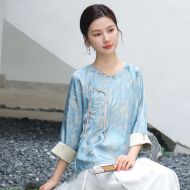 Oriental Chinese Shirt Blouse Costume -V3VS7GT76