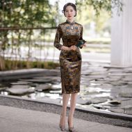 Oriental Qipao Cheongsam Chinese Dress -VFCB86V2E