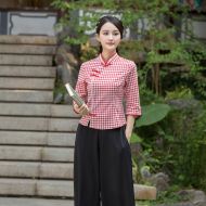Oriental Chinese Shirt Blouse Costume -VRWZMAYWA-1