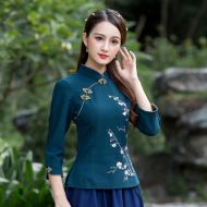 Oriental Chinese Shirt Blouse Costume -W3U8OUWPN-1