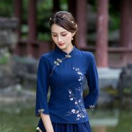 Oriental Chinese Shirt Blouse Costume -W3U8OUWPN-2