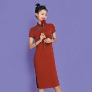 Oriental Qipao Cheongsam Chinese Dress -WH73TKQYY